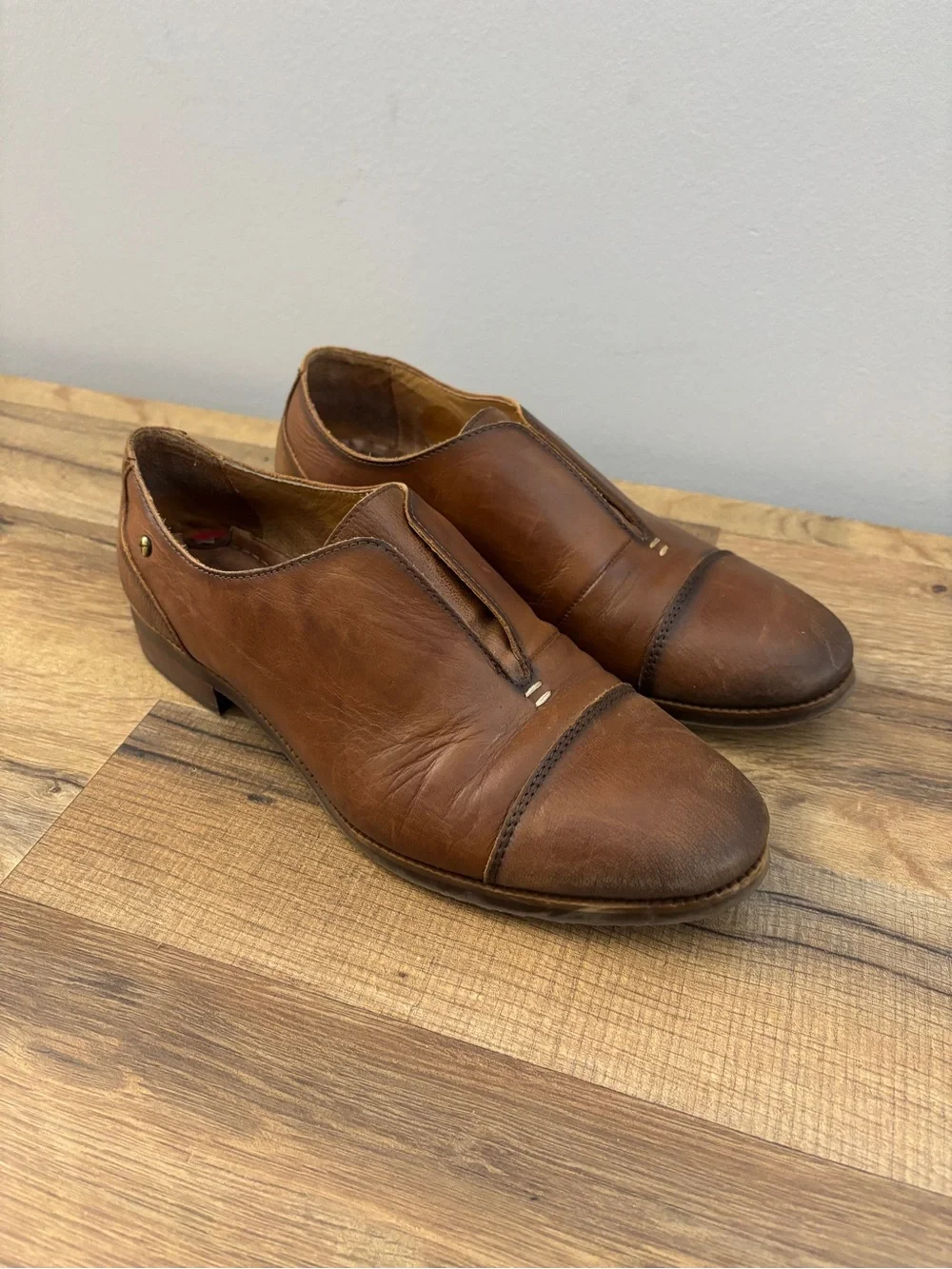 Pikolinos Royal Smart Slip On Cap Toe Leather Oxford Loafer Brown Women’s